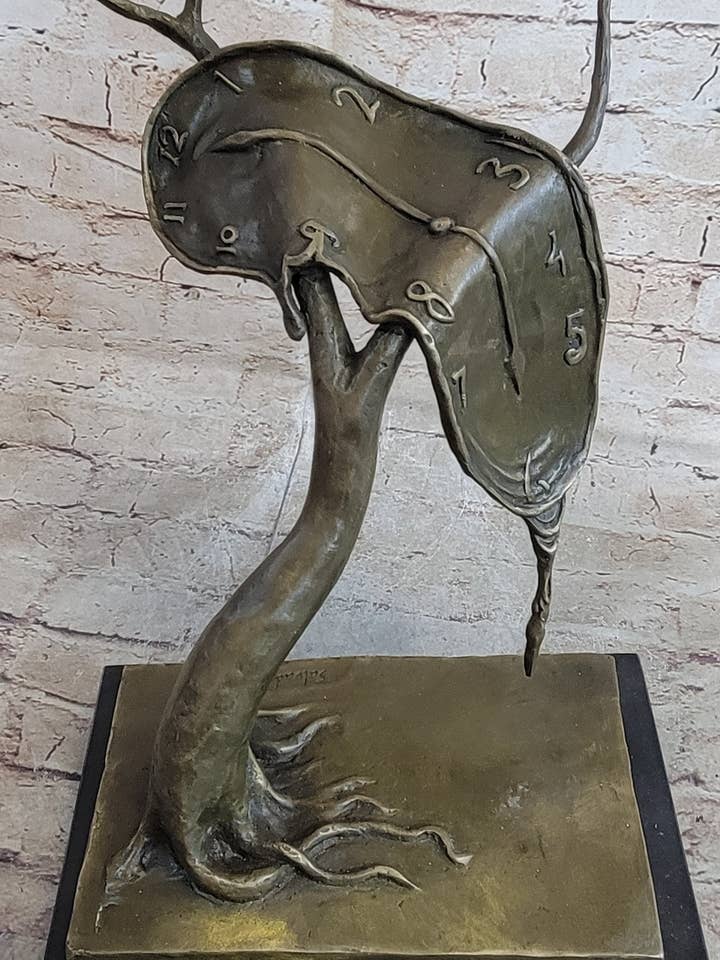 PERSISTENCE OF MEMORY BY SALVADOR DALI BRONZE MODERN ART SCULPTURE STATUE FIGURE for wholesale by Bronzhaus