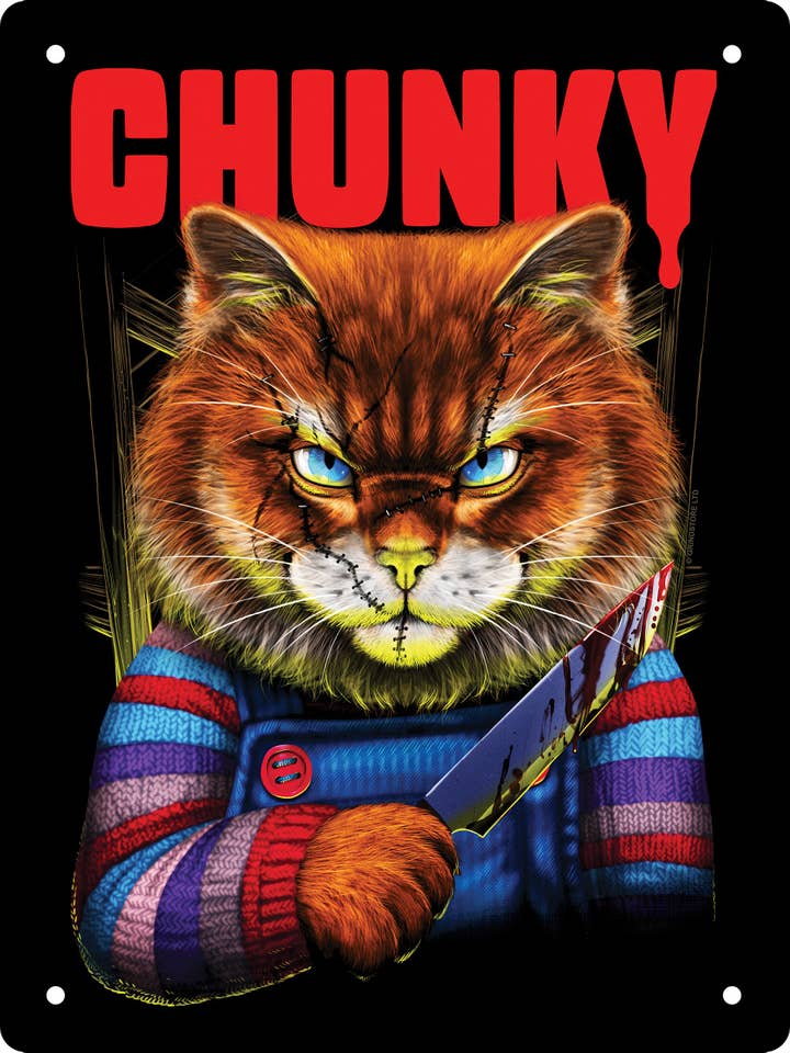 Horror Katte Chunky Mini Metalskilt for engroshandel hos Grindstore