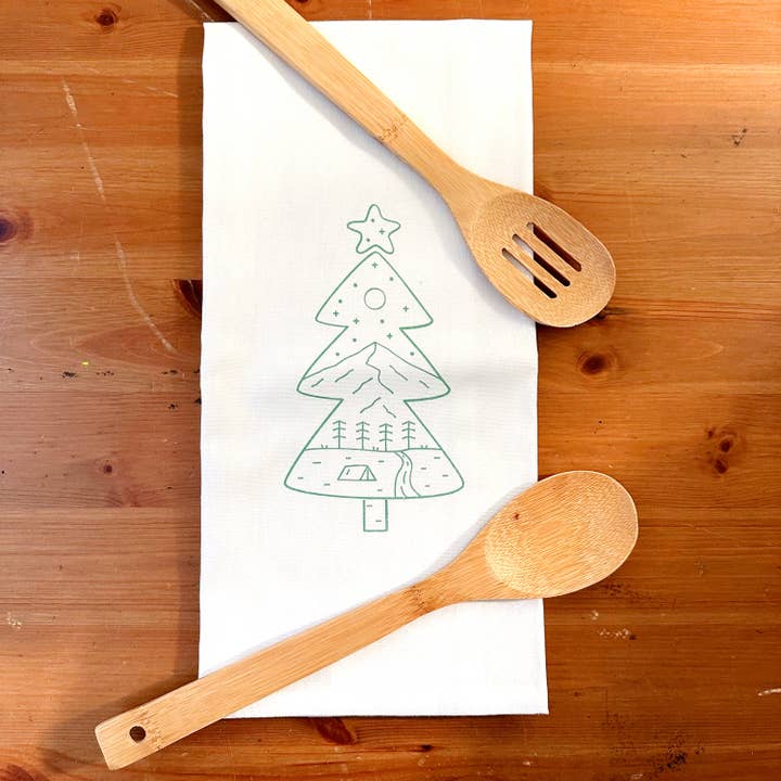 Torchon de cuisine Kennewick - Sapin de Noël PNW pour la vente par Shakes + Speares