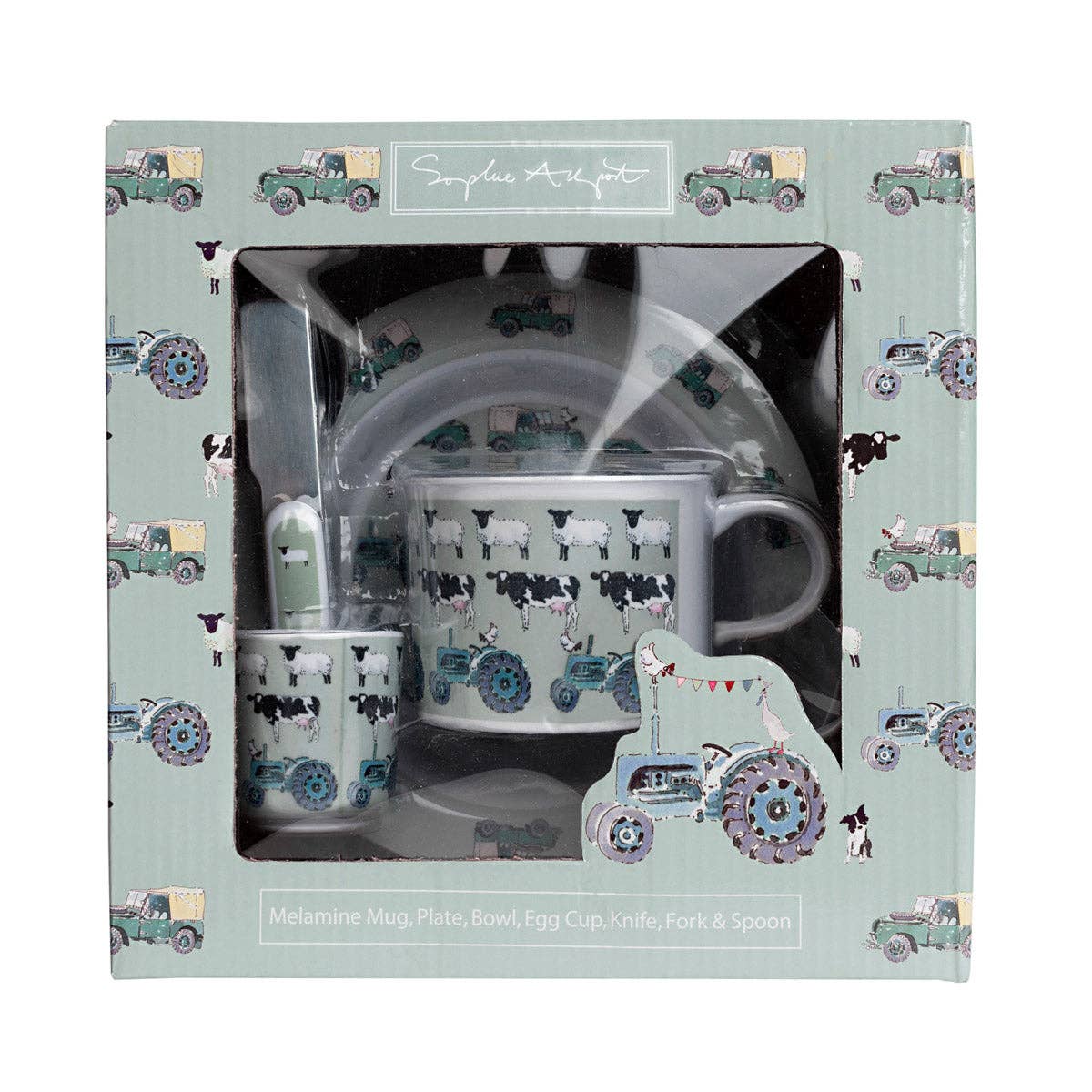 Sophie Allport – wholesale Dinnerware set – Kids & Baby – On The Farm Childrens Melamine Set1