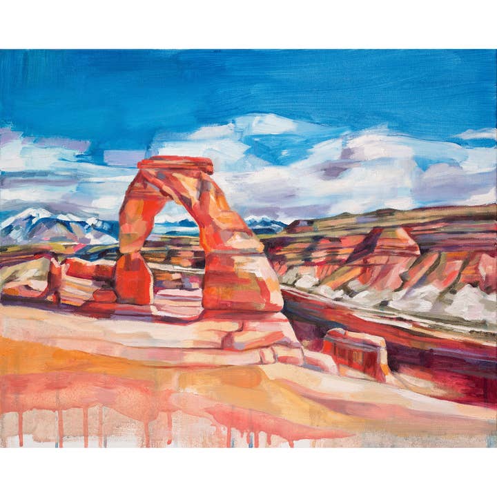 Delikat Arch - arkivbläck utskrift av original Utah målning för wholesale av SheilaDunnArt