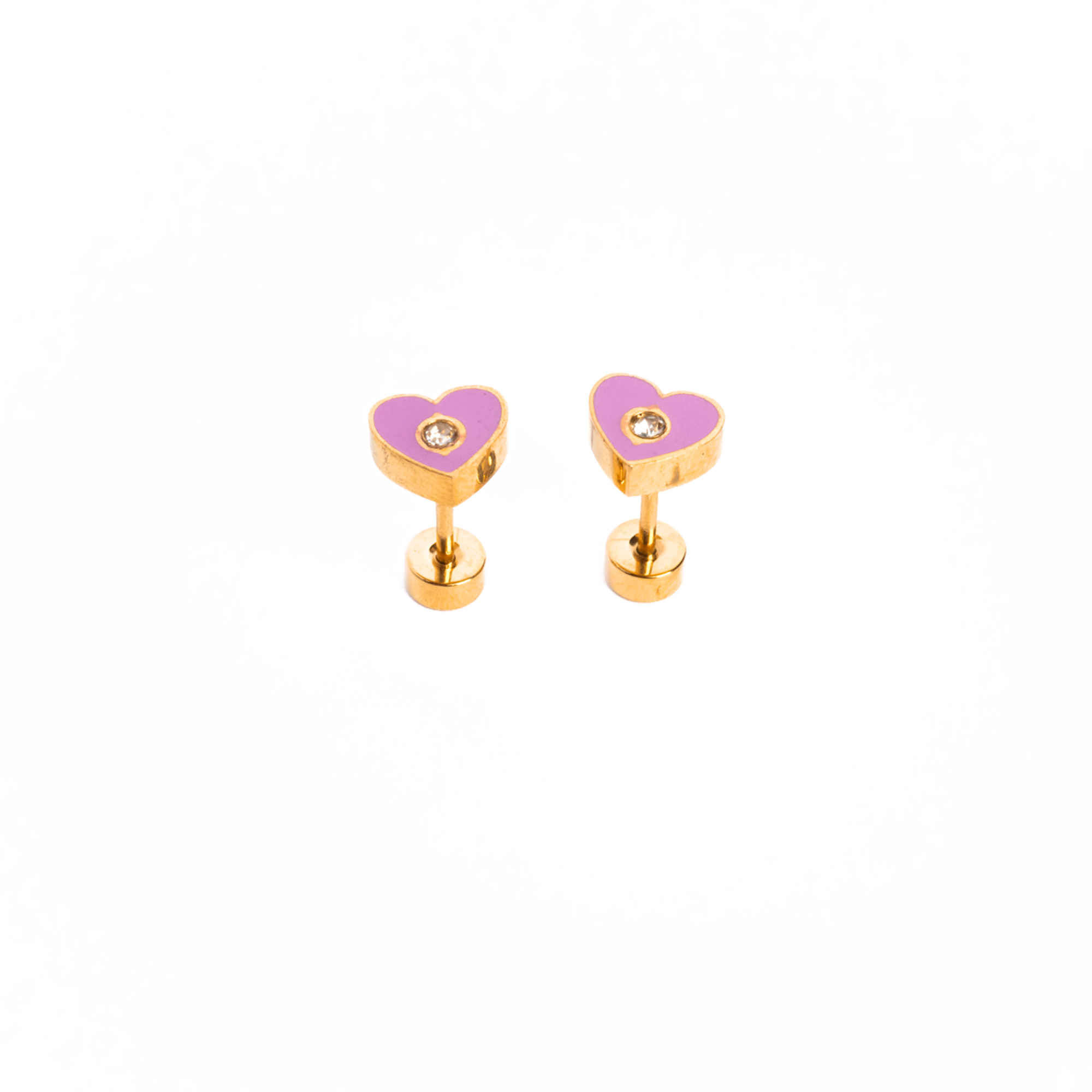 Adorn512 - Wholesale Stud/Post Earrings - Bubble Heart Enamel Screwbacks0