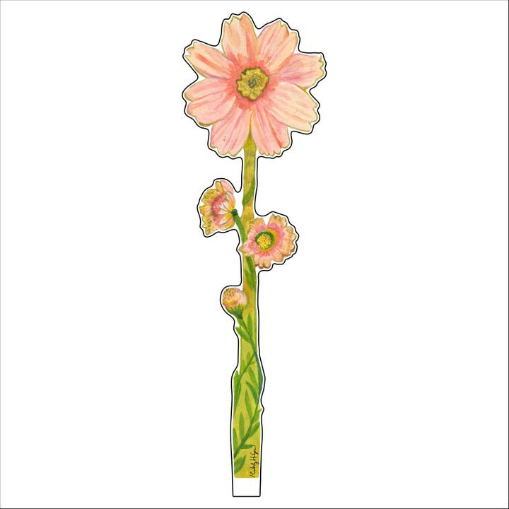 Peach Cosmos Large Acrylic Flower for wholesale by Kimberly Hodges