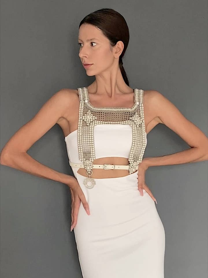 Top de Malha Artemisia em Pérola por atacado de OBJECT & DAWN