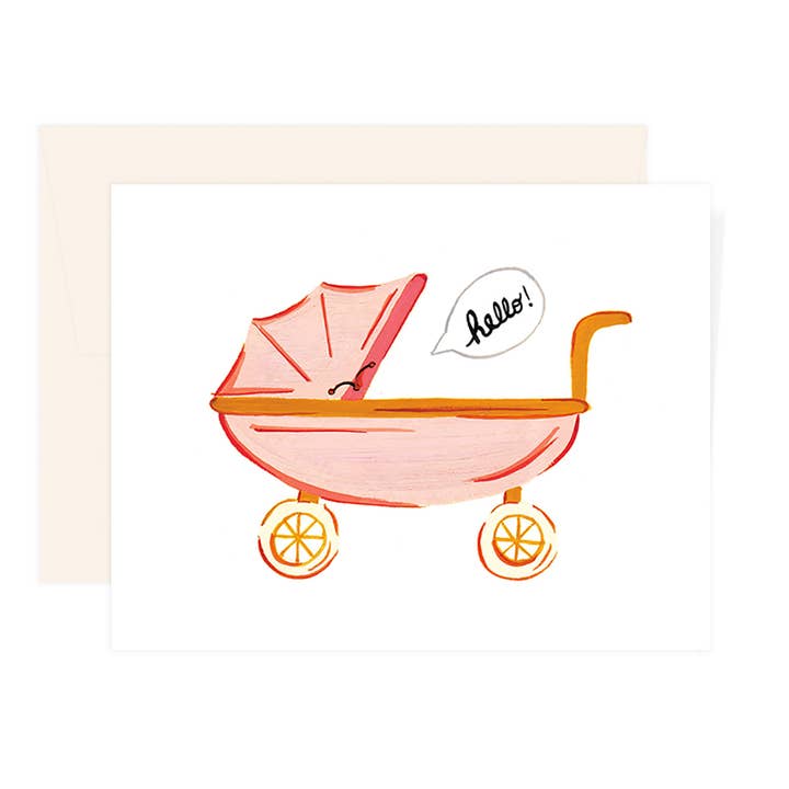 Pink Klapvogn Card for engroshandel hos Paige & Willow