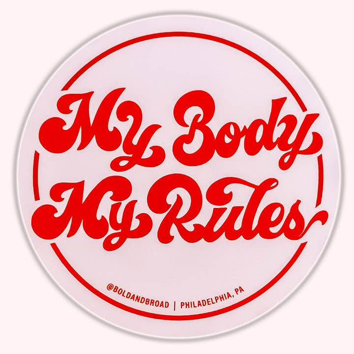 Pegatina Mi Cuerpo, Mis Reglas para venta al por mayor de Bold & Broad