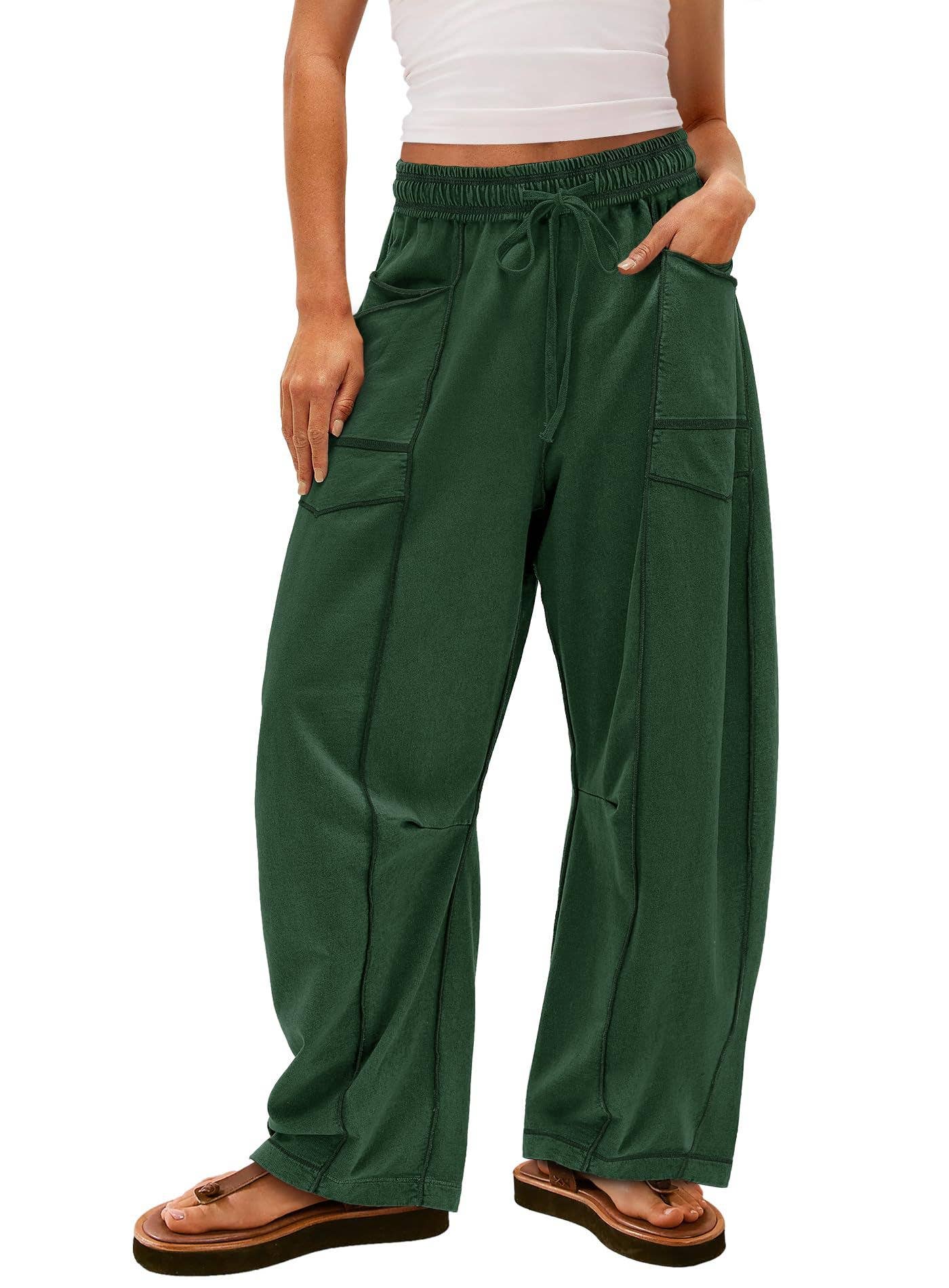 Lily Clothing - Wholesale Pants - Women's - Casual stretched-waist drawstring sweatpants10
