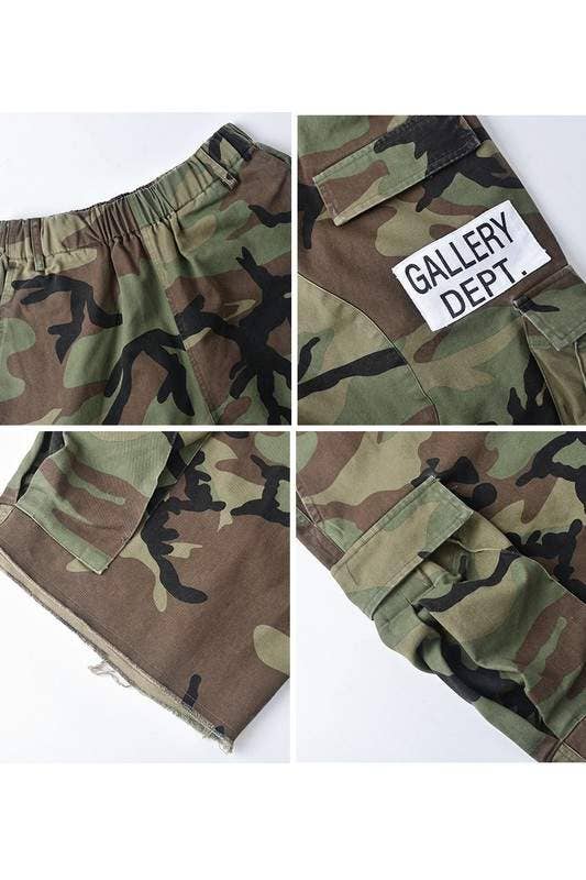 CAMO camouflage knee high shorts for wholesale on Faire6