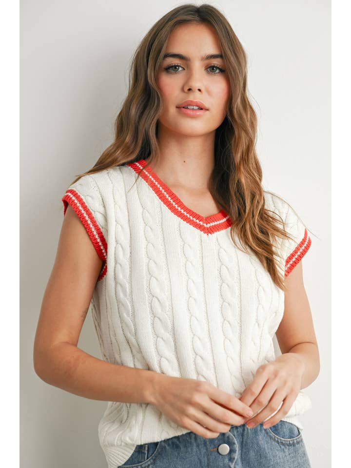BUTTERMELON - Wholesale Sweater Vest - Women's - Knitted Sweater Vest - BMW7708