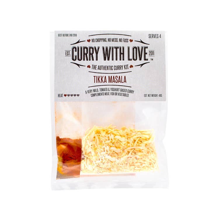 Curry with Love - Wholesale DIY Food Kit - Tikka Masala Curry Kit - Very Mild Heat