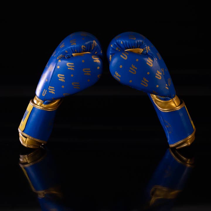 UNION fighting – wholesale Sporttillbehör – Limited Edition UNION kämpar blå och guld boxningshandskar