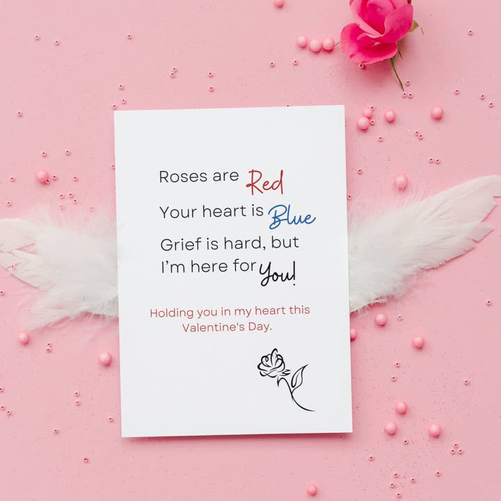 Valentine's Day Card | Empathy Card | Grief Card |Friendship for wholesale by Butterflies + Halos