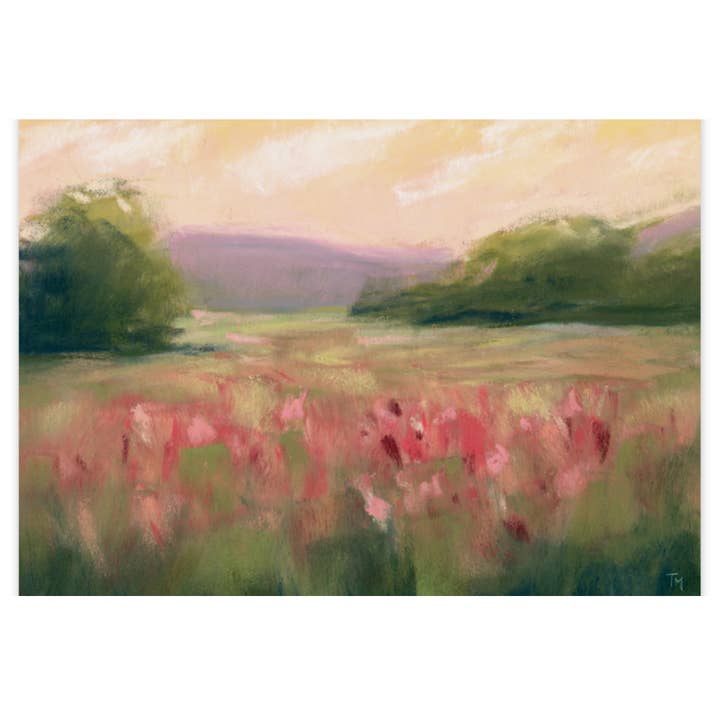 Impressão artística Spring Meadow Soft Pastel Giclée por atacado de Tiffany Mackay Art