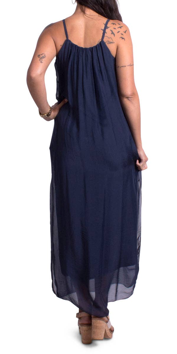 Gigi Moda - Wholesale Dress - Women's - Silk Spaghetti Maxi Dress15