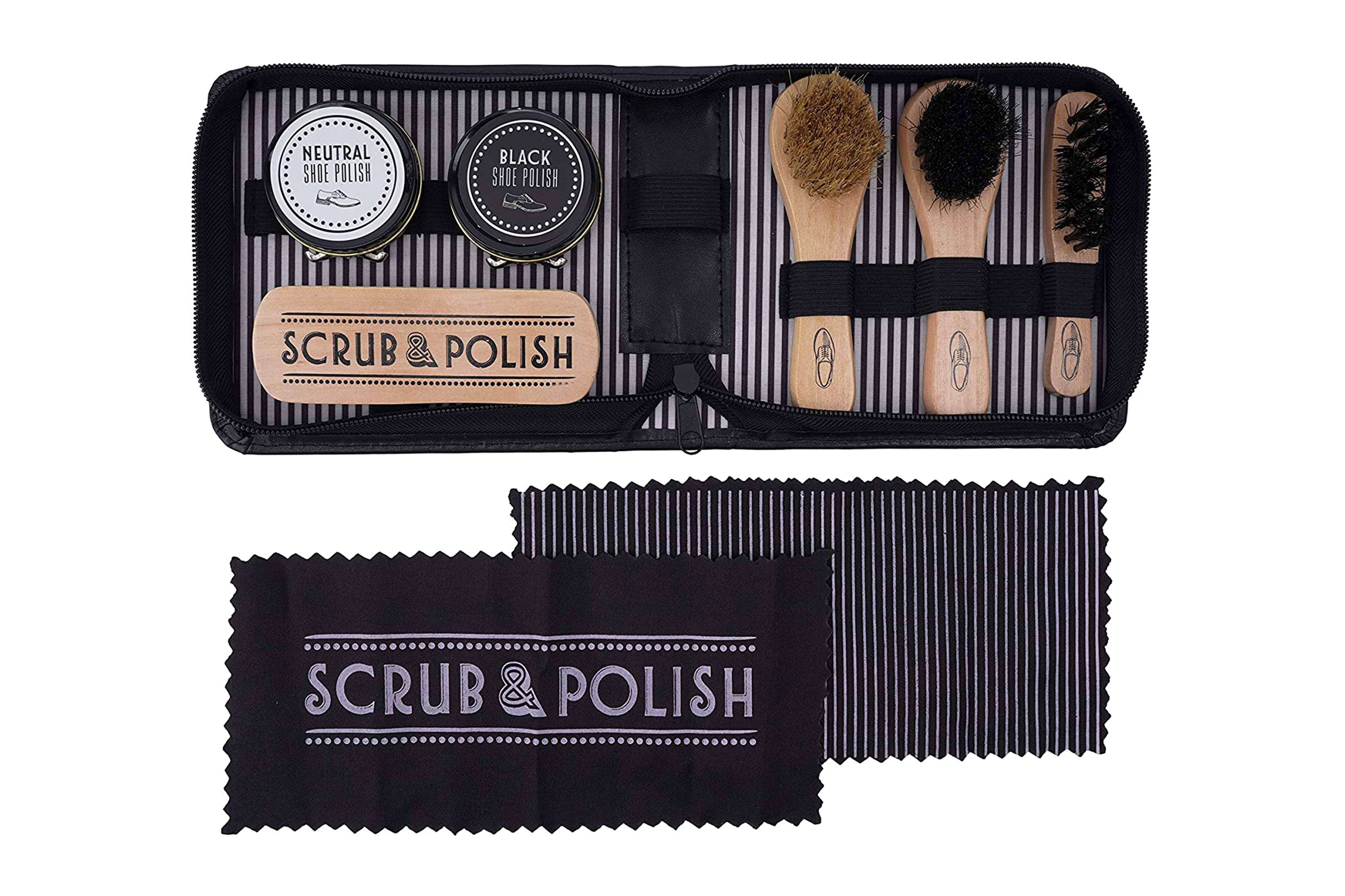 CGB Giftware - Wholesale Shoe Care Kits & Sets - Men 8-Piece 'Scrub and Polish' Shoe/Trainer Cleaning Kit2