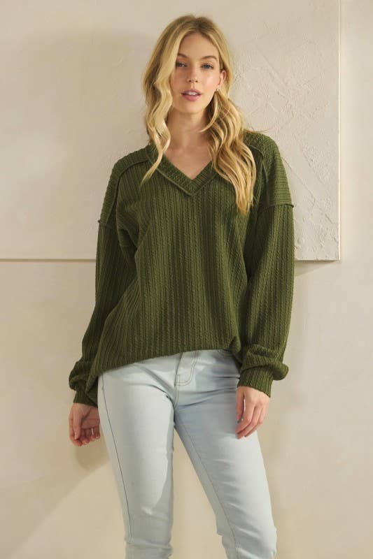 HEIMISH - Wholesale Tunic - Women's - ET7650-24 LONG PUFF SLEEVE SOLID TOP7