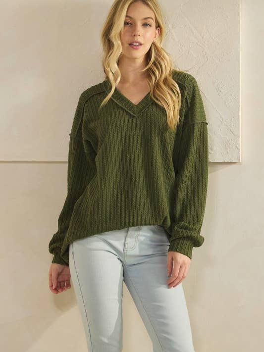 HEIMISH - Wholesale Tunic - Women's - ET7650-24 LONG PUFF SLEEVE SOLID TOP7