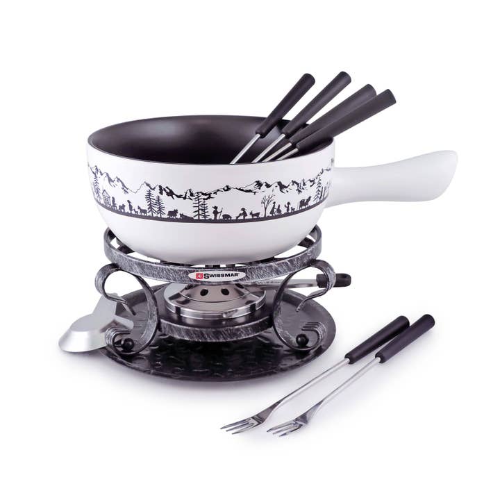 DK Household Brands Canada Ltd - Wholesale Cookware Set - 9-Piece Ceramic Fondue Set | Heidi | Swissmar