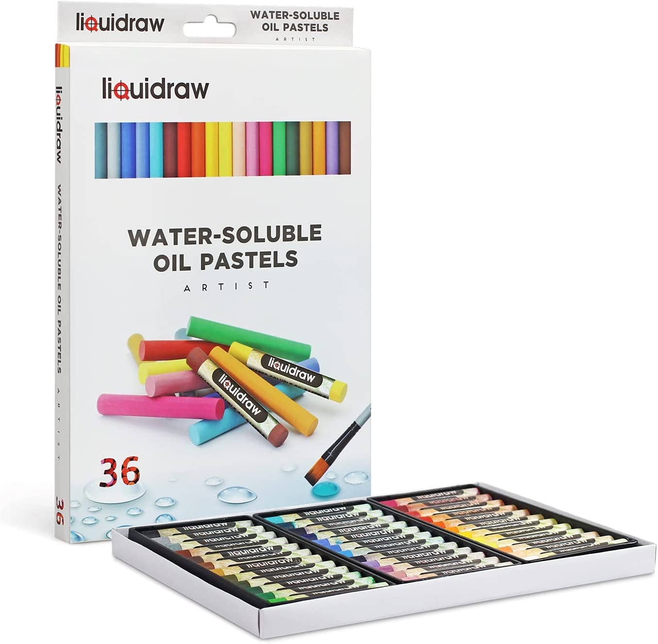 Liquidraw – wholesale Pastels – Liquidraw Oil Pastels Super Soft Water Soluble For Art, 36 Colours Watercolour Blending Oil Pastels Crayons Set For Artists, Students, Kids, Drawing, Sketching & Painting4