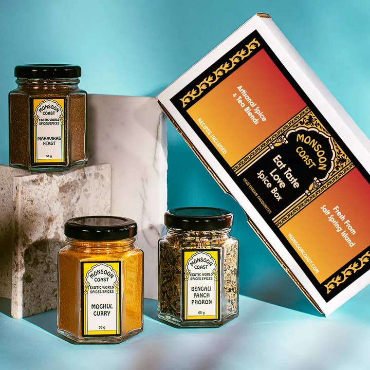 Eat Taste Love Spice Box for wholesale by Monsoon Coast - Exotic World Spices
