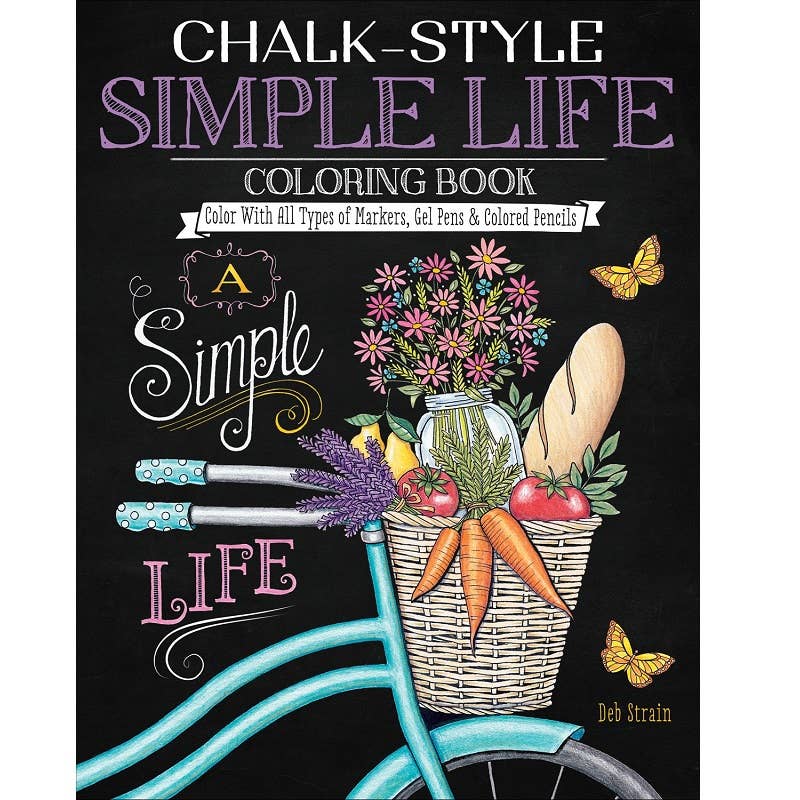 Wellspring - Wholesale Kleurboek - Volwassene - Kleurboek Chalk-Style - Simple Life0