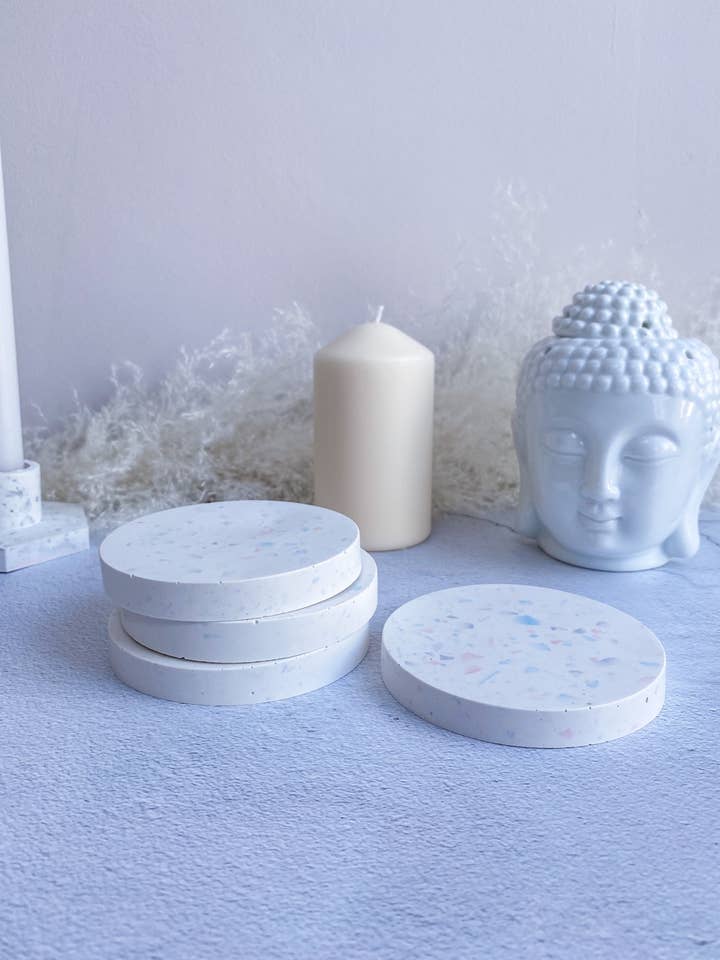 Confetti Coasters Terrazzo x4 for wholesale by Pastel and Moon