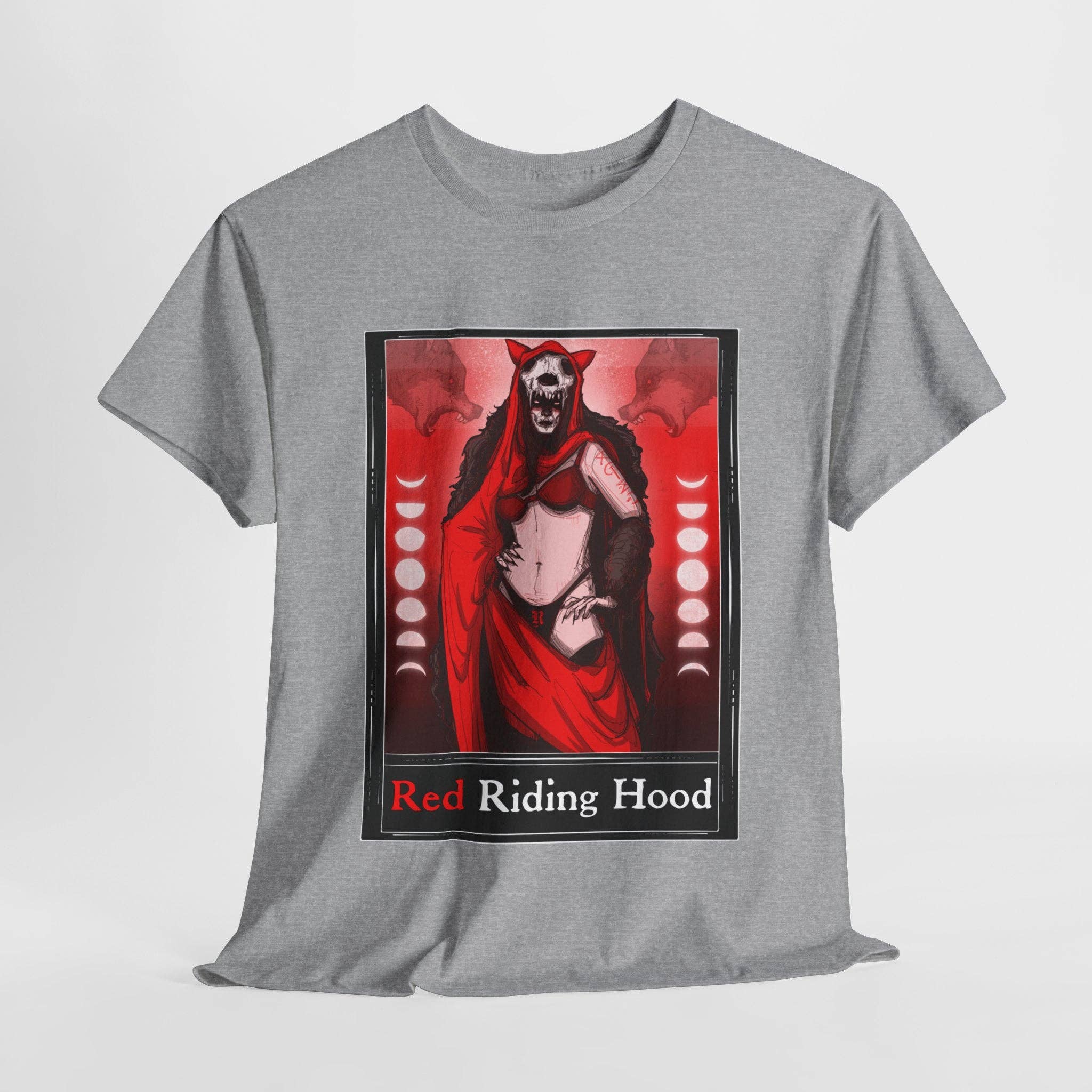 LVB Art - Wholesale T-Shirt (Graphic) - Unisex - Red Riding Hood Tarot  (Front & Back Print) Unisex Heavy Cotton Tee1