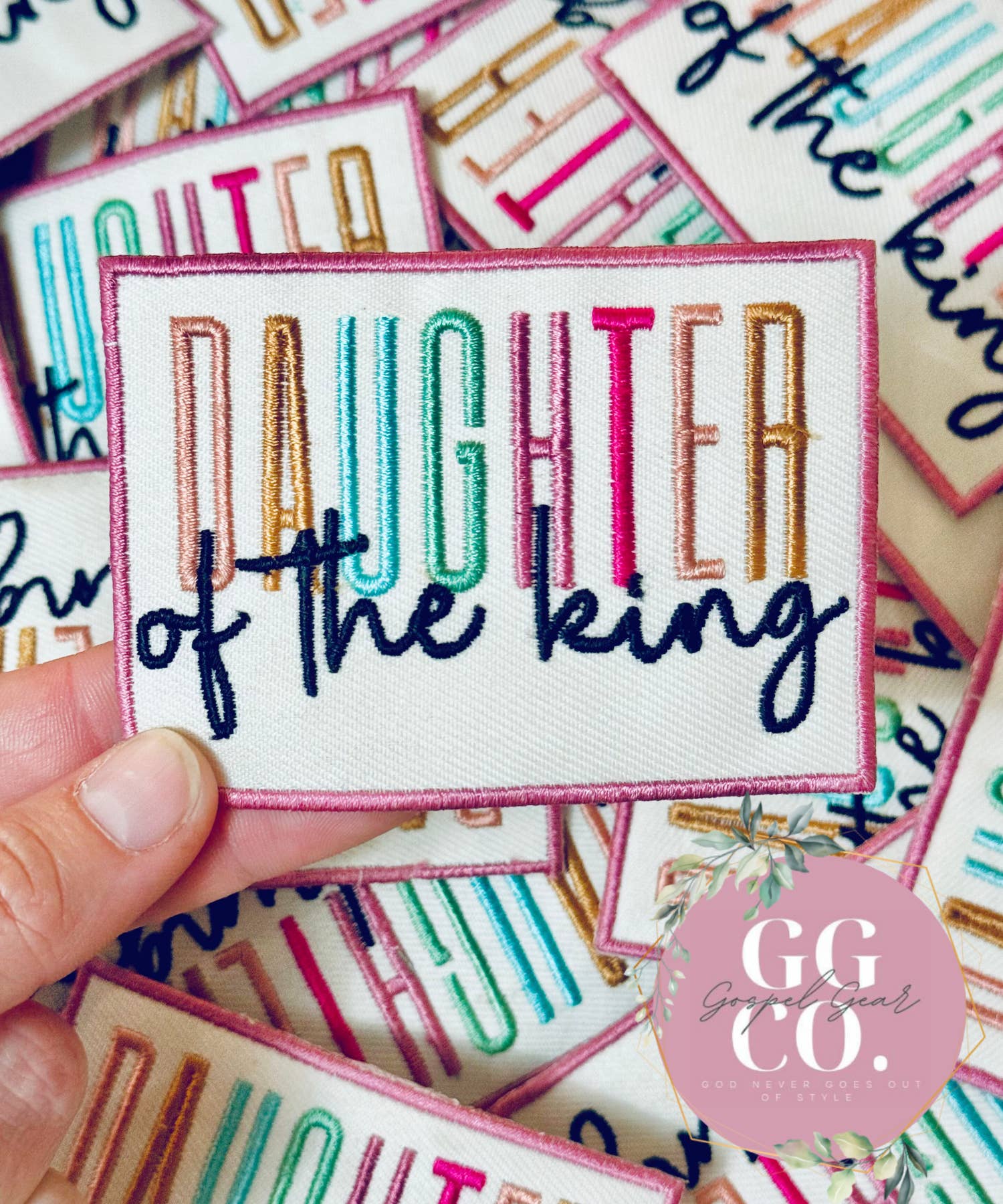 Gospel Gear Co - Wholesale Patch - Daughter Of The King Embroidered Patch