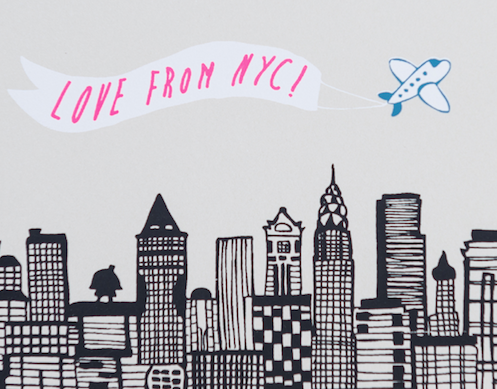 Alphabet Studios - Wholesale Love Card - LOVE FROM NYC SKYLINE GREETING CARD1