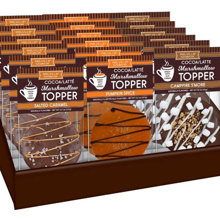 Melville Candy Company - Wholesale Chocolate Covered Sweets - Fall Chocolatey-Dipped Marshmallow Toppers - Assorted1
