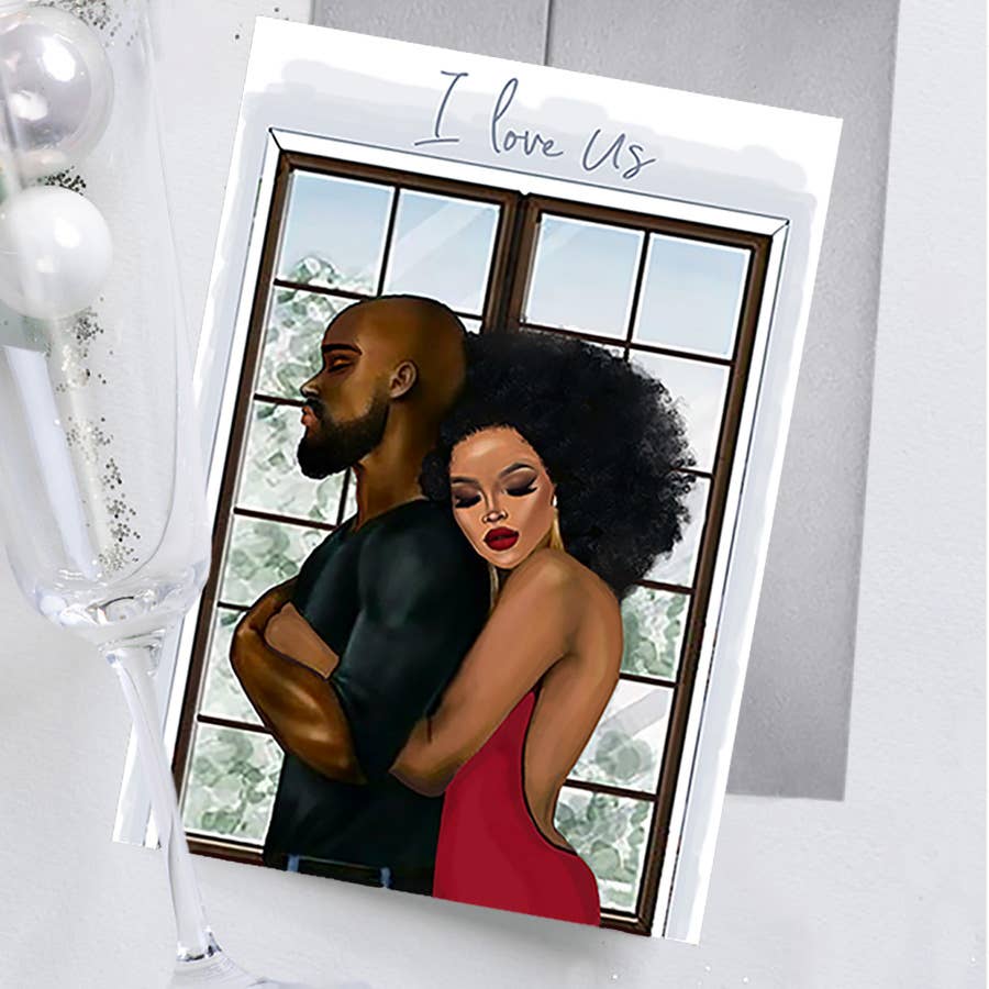 Beyoutifully Brown® - Vente Cartes de déclaration d'amour - Carte de vœux I Love Us2