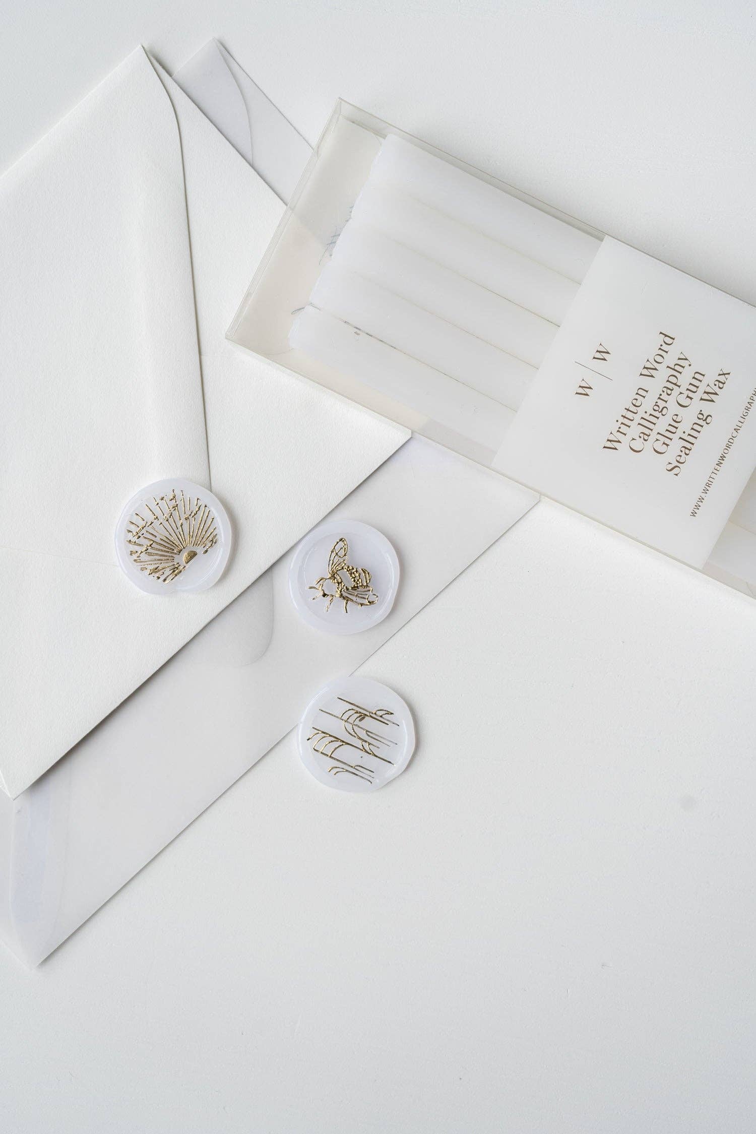 Written Word Calligraphy - Wholesale Sealing Wax - Vellum Glue Gun Sealing Wax (Box of 5 Sticks)2