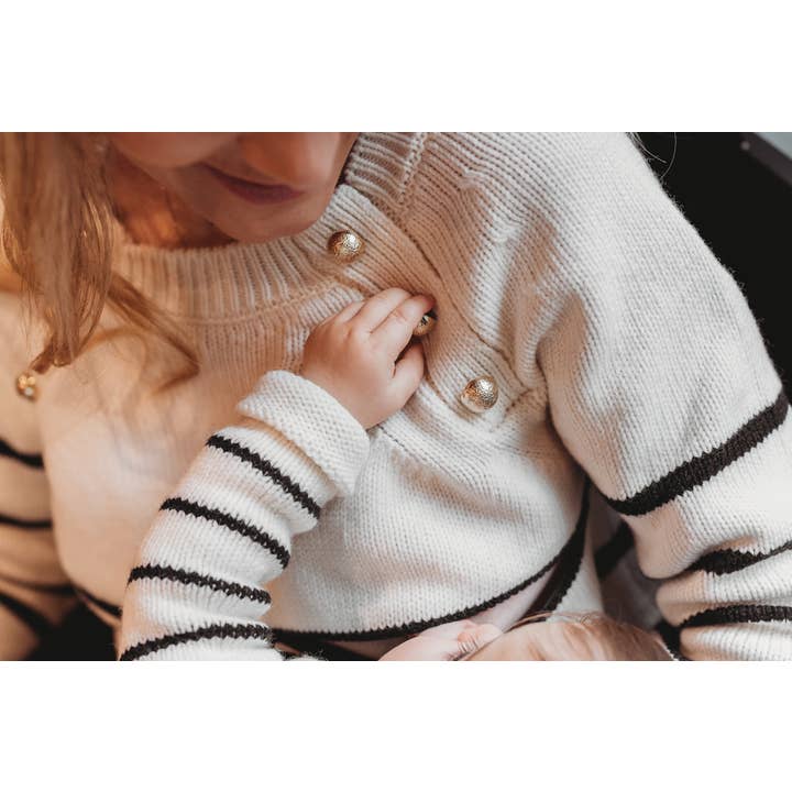 You&Milk - Wholesale Knit Sweater - Women's - Nursing Marinière Sweater - La Mèrinière