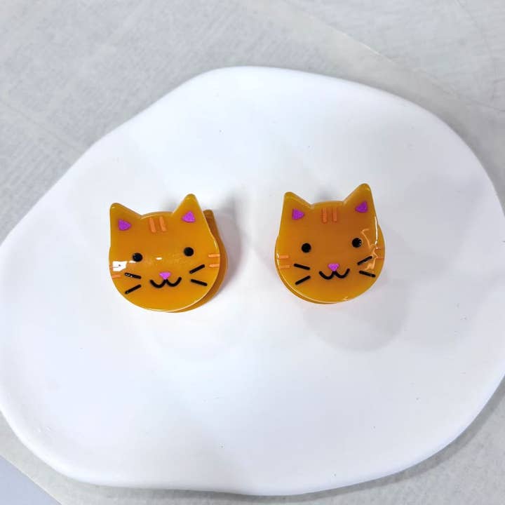 SoapElenGlen - Wholesale Hair clip – Women’s - Mini Cat & Dalmatian Dog, Cow Animal Hair Clip A Pair Set1