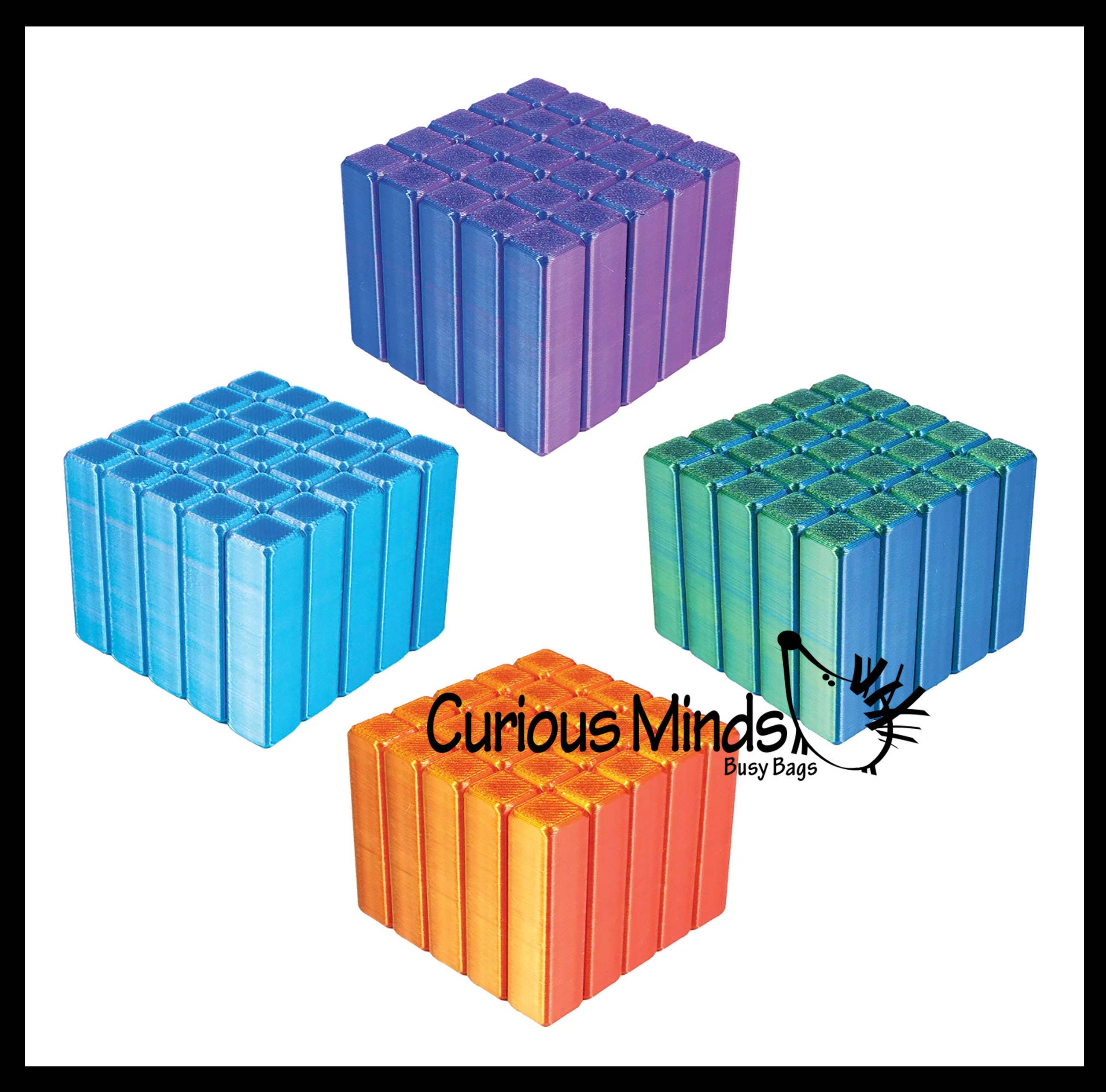 Curious Minds Toys - Wholesale Fidget Toy - Kids - 1 - 3D Printed Shape Shifting Pixel Cube - Sliding Transform9