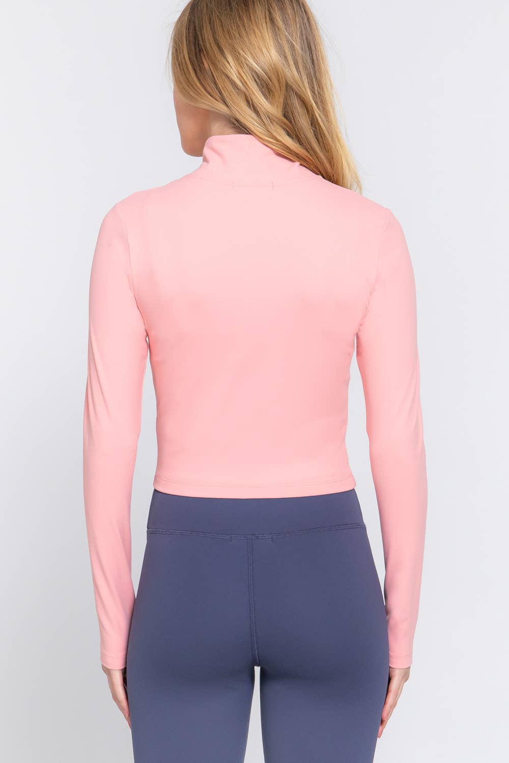 Active Basic | Active USA – Casaco de desporto - Mulher por atacado – Casaco de Treino com Fecho de Correr e Gola Alta de Manga Comprida12