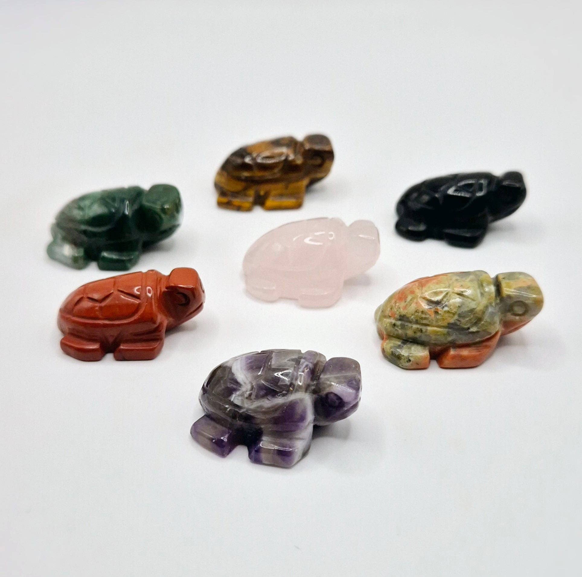 Moonlight Gemstones - Wholesale Spiritual Stone/Crystal - Mini Gemstone Turtle 2.5 cm - Black Obsidian4