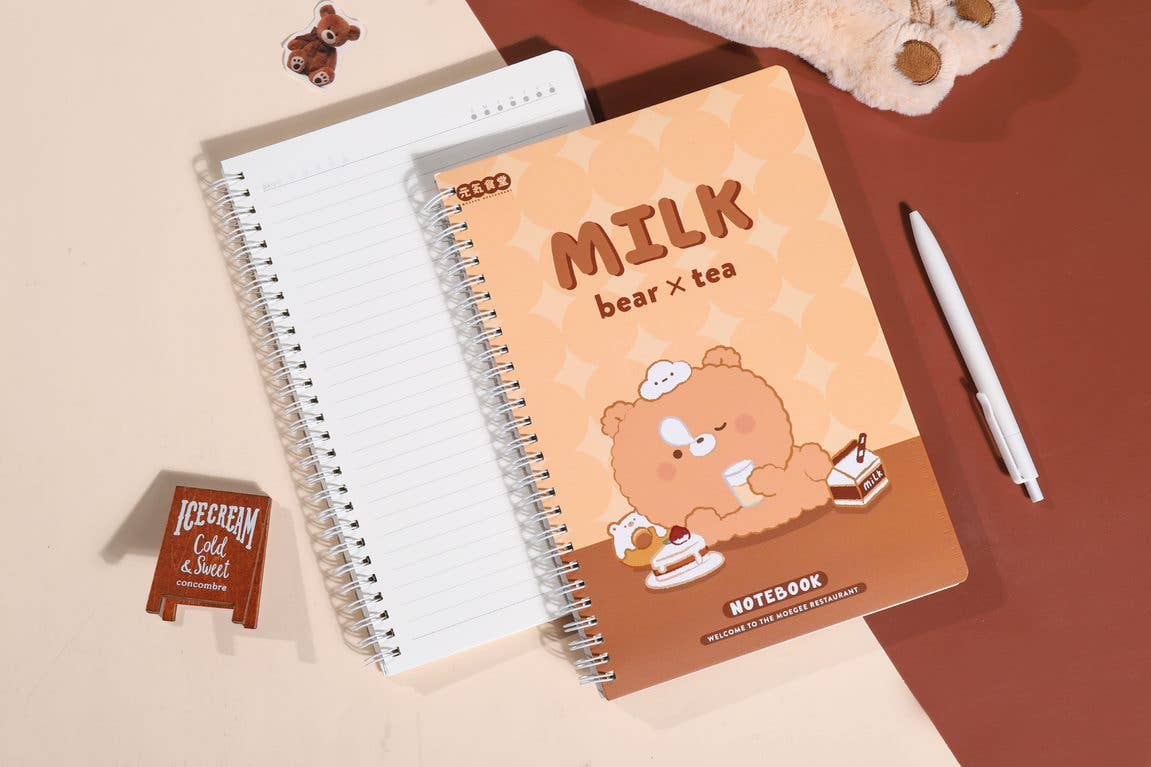 Yenzee Stationery – wholesale Notebook – Cute Bear Spiral B5 Notebook1