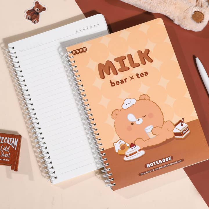 Yenzee Stationery – wholesale Notebook – Cute Bear Spiral B5 Notebook1