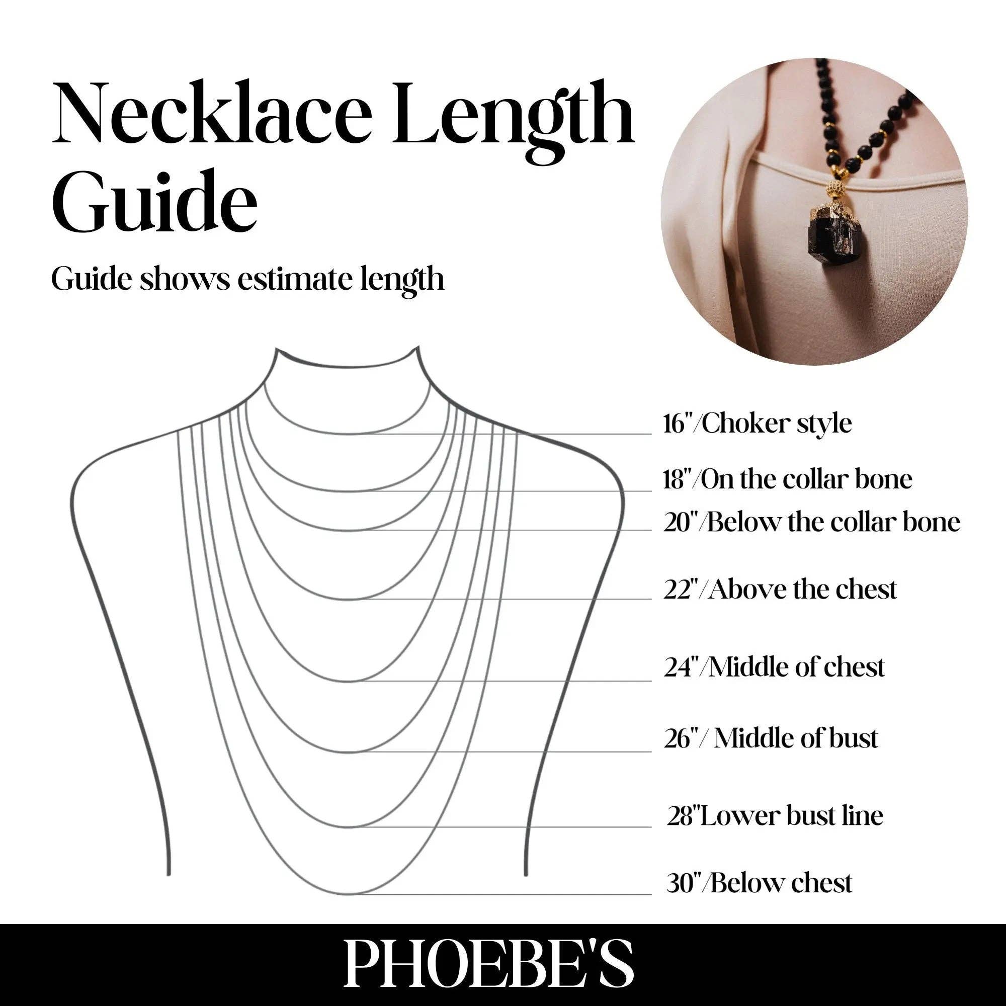 PHOEBE´S - Wholesale Pendant/Charm Necklace - Black Tourmaline Necklace | Aromatherapy Stone2