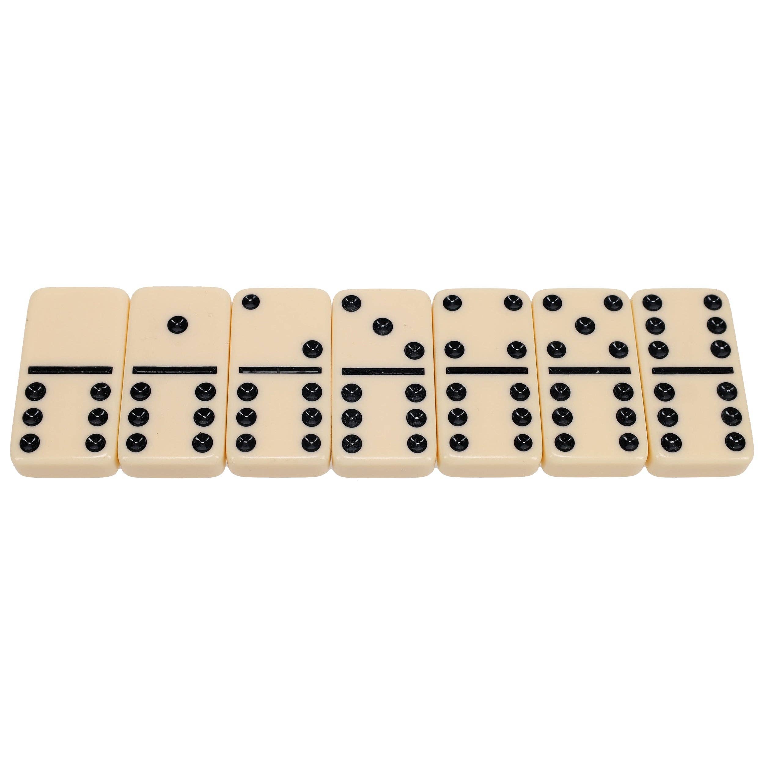 Wood Expressions - Wholesale Dominoes - WE Games Double 6 Dominoes - Ivory with Black Vinyl Case8