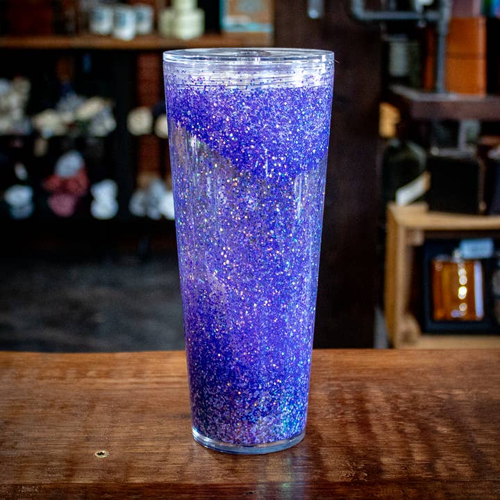 Globo di neve glitterato viola da 24 once per la vendita all'ingrosso da parte di Overholt Supply Co.