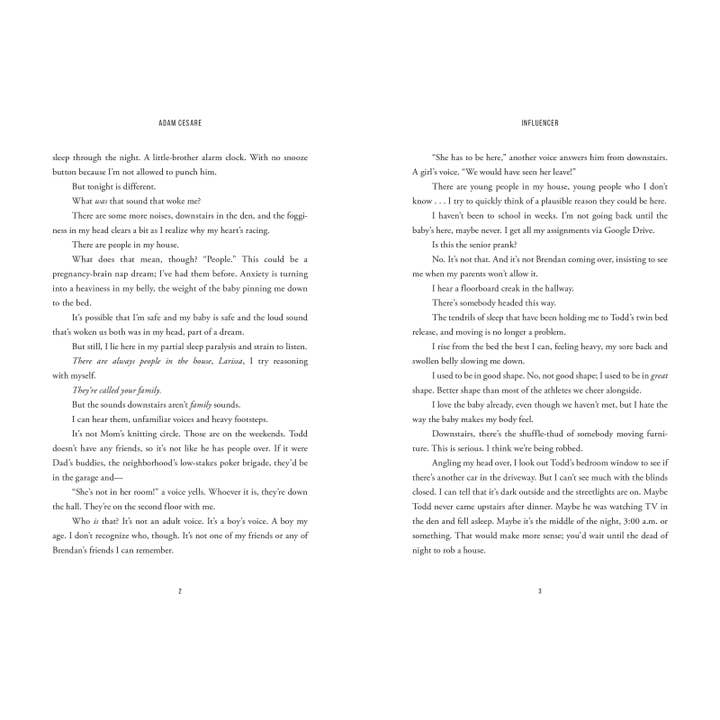 Hachette Book Group - Wholesale Thriller & Suspense - Influencer by Adam Cesare3