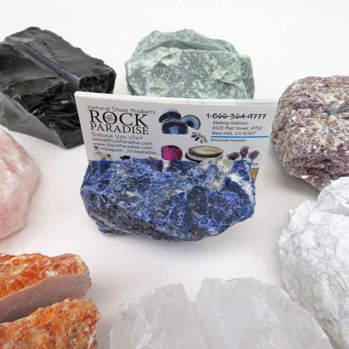 Rock Paradise - Wholesale Business Card Holder - Natural Stone Crystal Business Card Holder - Large3