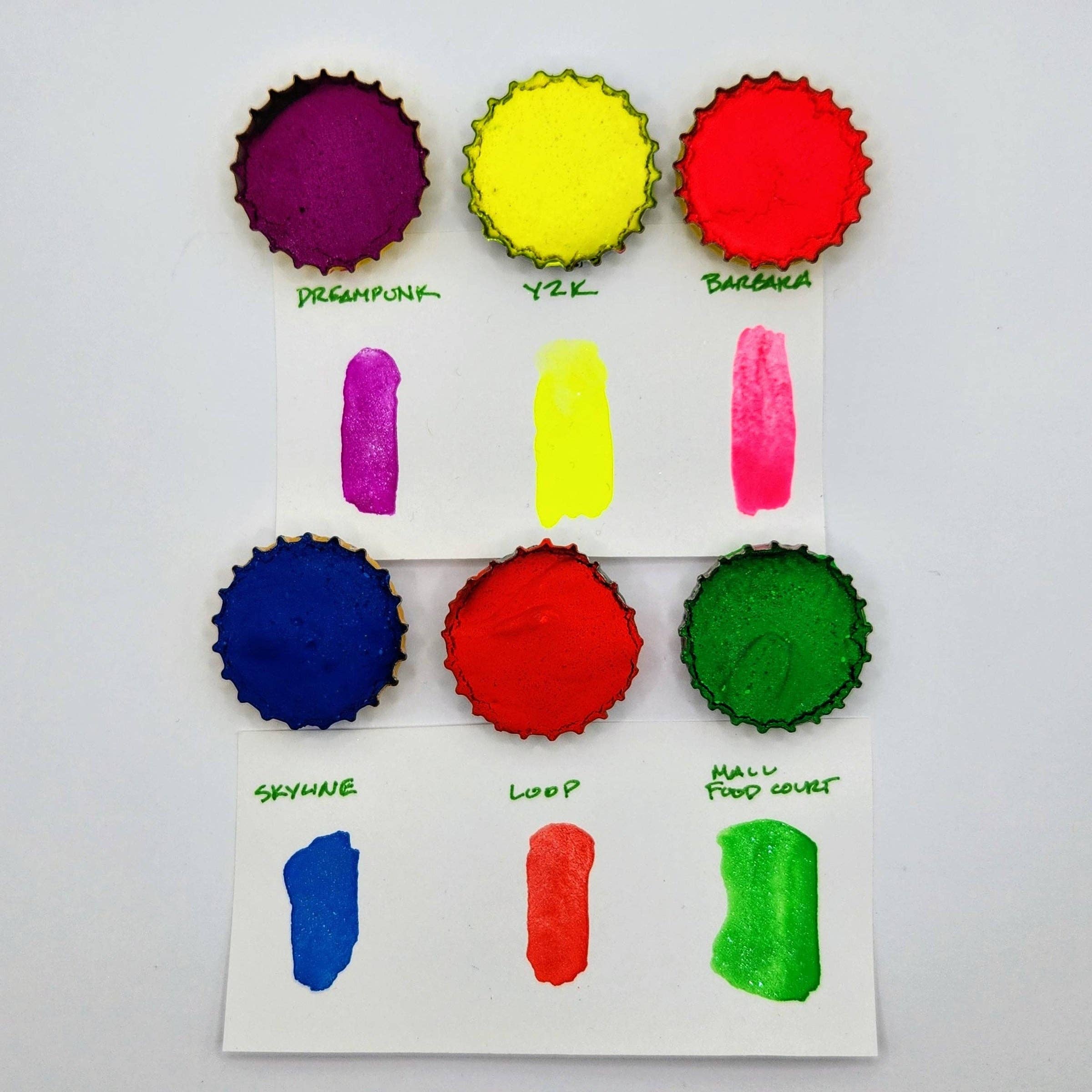 Push/Pull - Wholesale Watercolor Paint - Watercolor Sticky Caps - Vaporwave 2.0 Set1