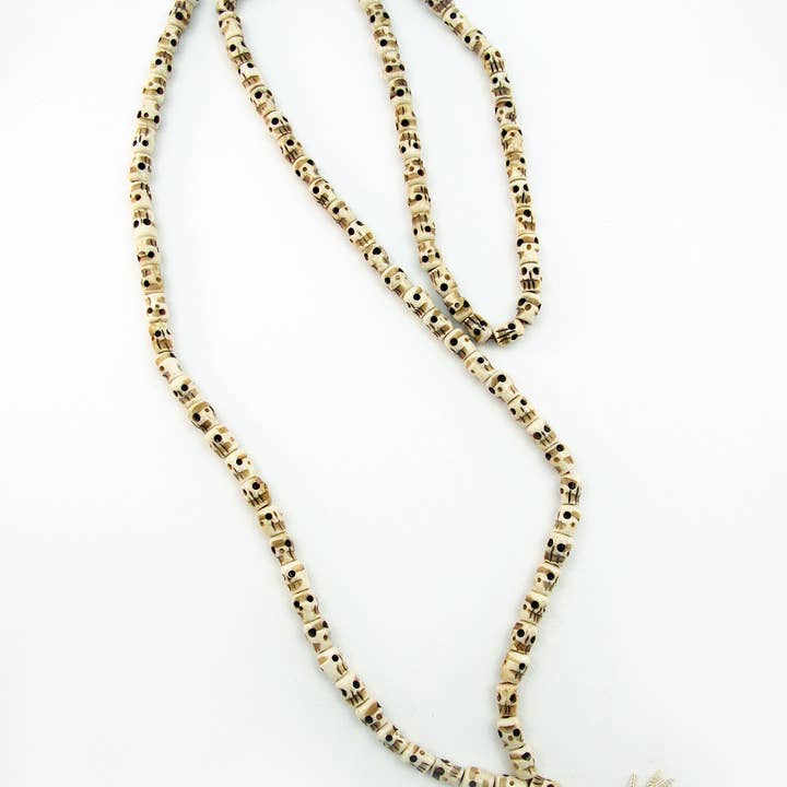 Tika - Wholesale Prayer Beads Necklace - Small Bone Skull Mala2