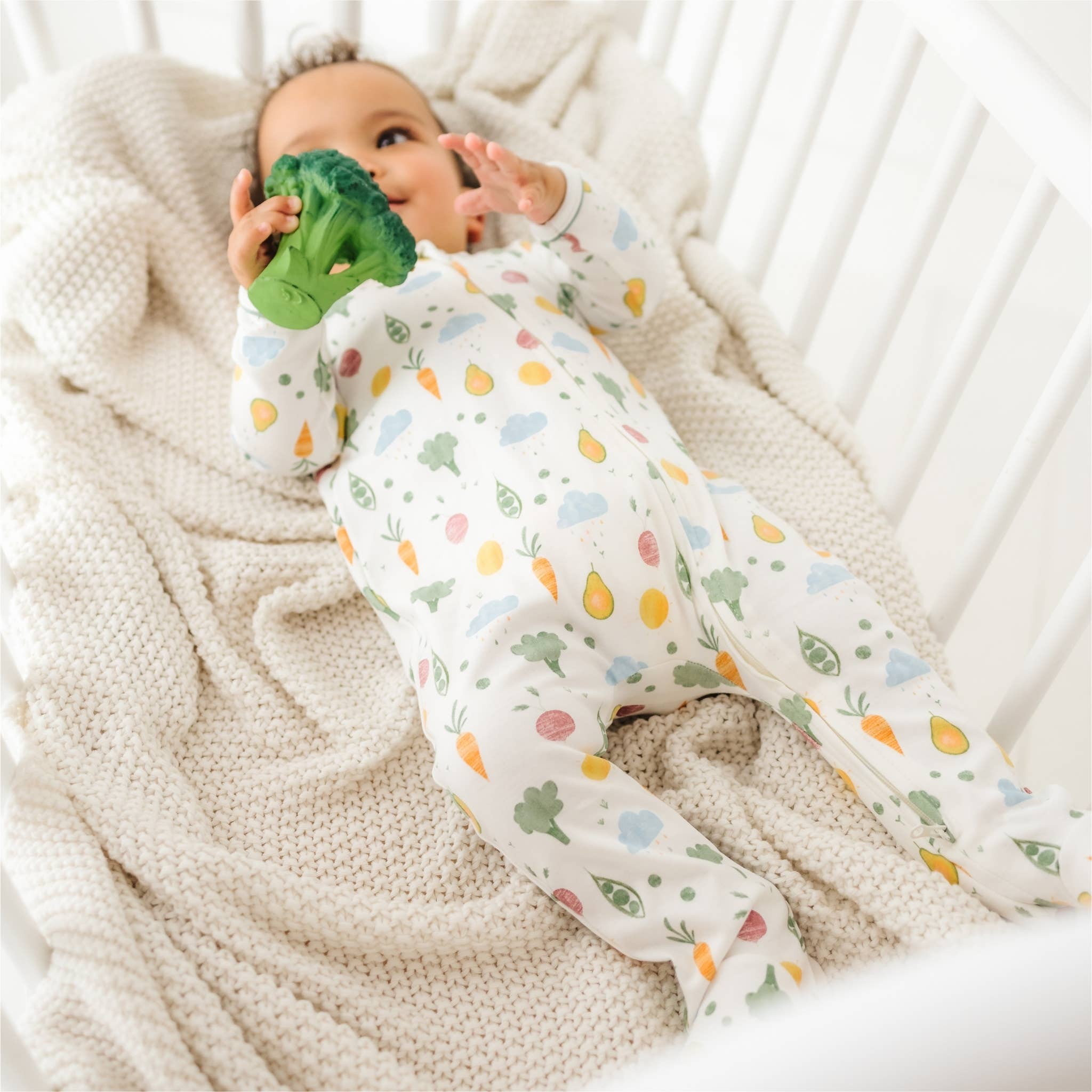 Magnolia Baby - Venta al por mayor Peto - Bebés - ¡Come tus verduras! Pijama enterizo con cremallera