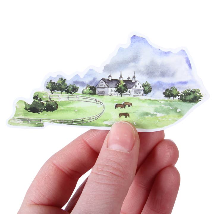Kentucky Horse Farm Sticker for wholesale by Barrel Down South