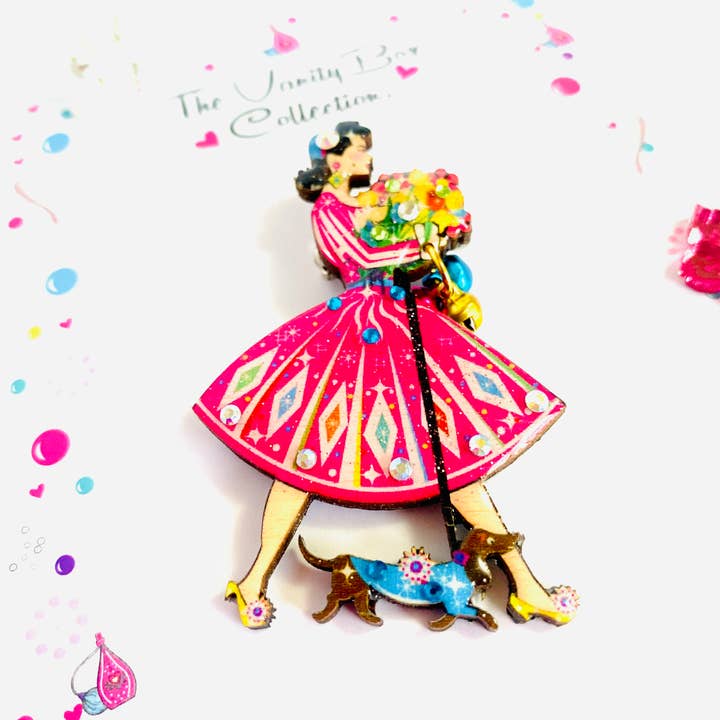 Rosie Rose Parker - Vente Broches - Broche originale rétro des années 19509