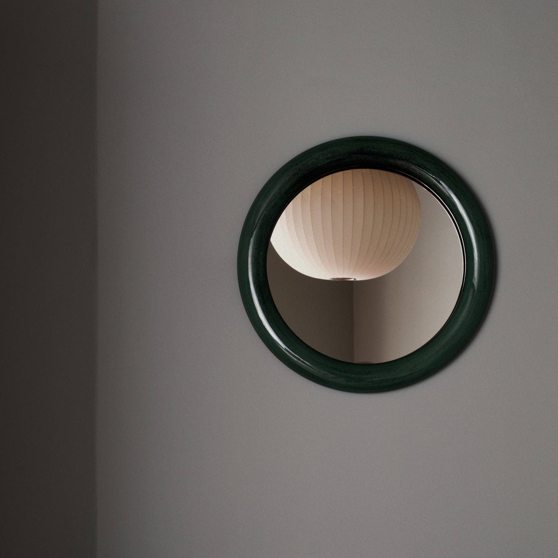 raawii - Wholesale Wall Mirror - Nicholai Wiig-Hansen - Duplum - mirror - reactive glaze - electric jade2